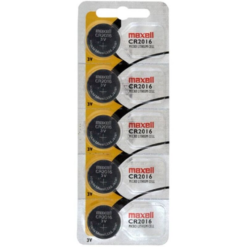 MAXELL – Pile bouton au lithium CR2016, 3V, lot de 5
