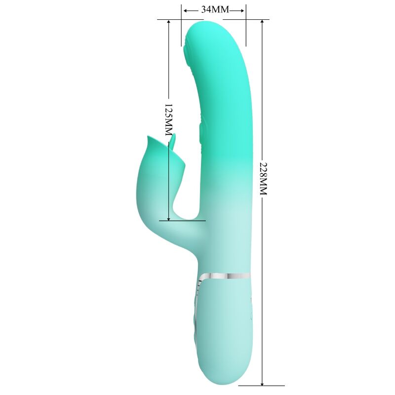 PRETTY LOVE – VIBRATEUR LAPIN MULTIFONCTION GIGI VERT AQUA