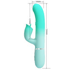 PRETTY LOVE – VIBRATEUR LAPIN MULTIFONCTION GIGI VERT AQUA