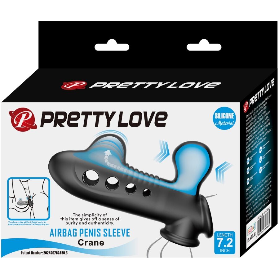 PRETTY LOVE – CRANE PENIS SLEEVE WITH AIRBAG BLACK