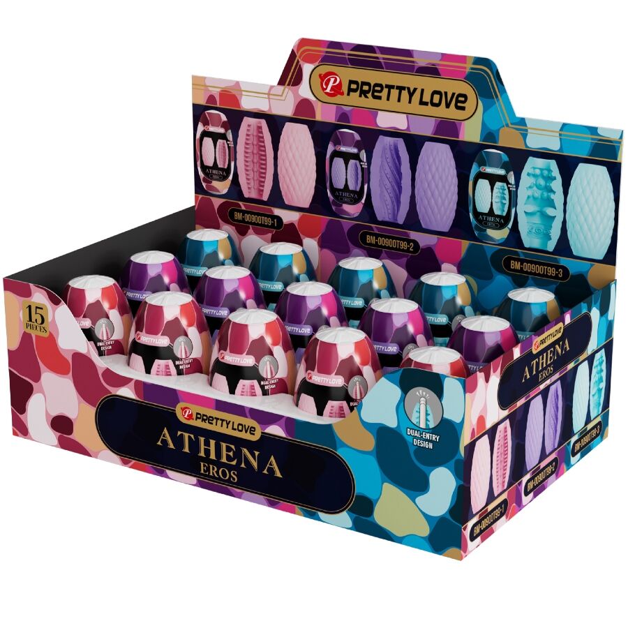 PRETTY LOVE Athena Eros – Masturbateurs assortis, lot de 15
