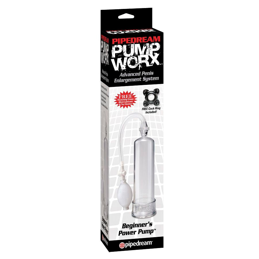 PUMP WORX Beginners Power Pump – Penispumpe für Einsteiger, transparent