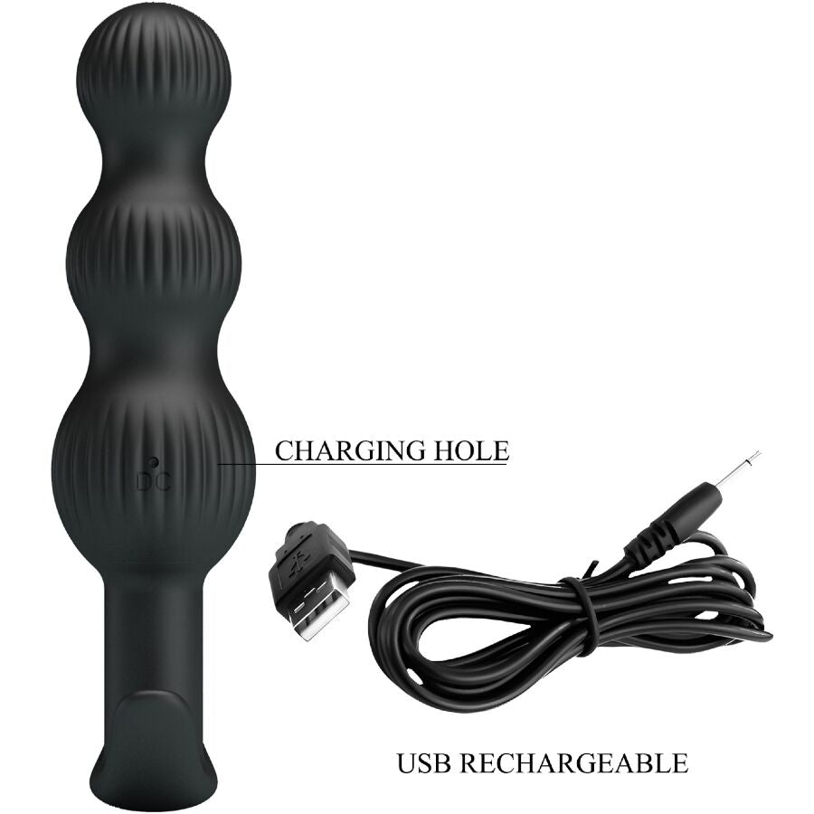 PRETTY LOVE Sidney – Analvibrator mit 10 Vibrationsfunktionen, schwarz