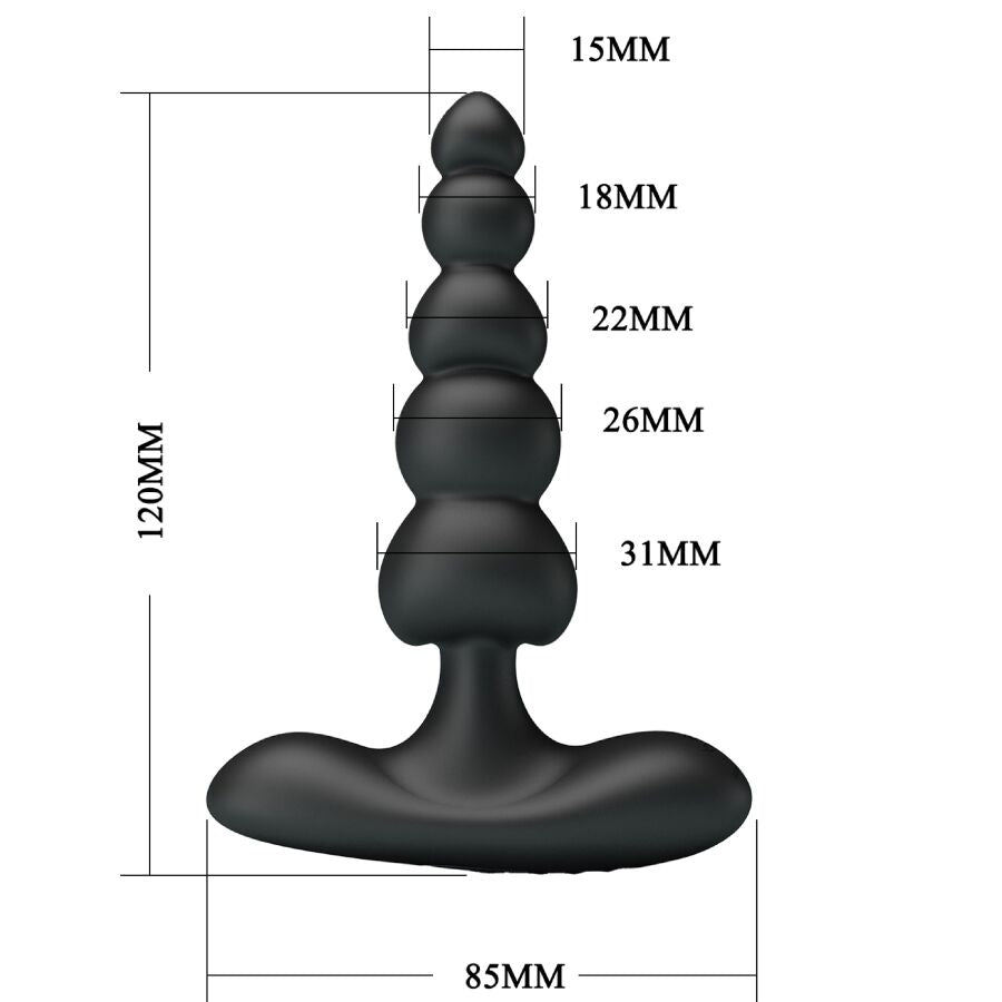 PRETTY LOVE – CORBAN ANAL VIBRATOR 10 VIBRATIONS BLACK