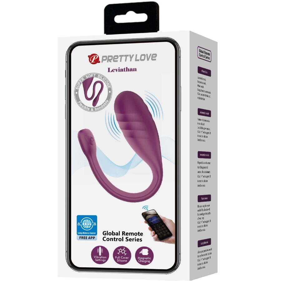 PRETTY LOVE – VIBRATORE CONTROLLATO DA APP LEVIATHAN VIOLA