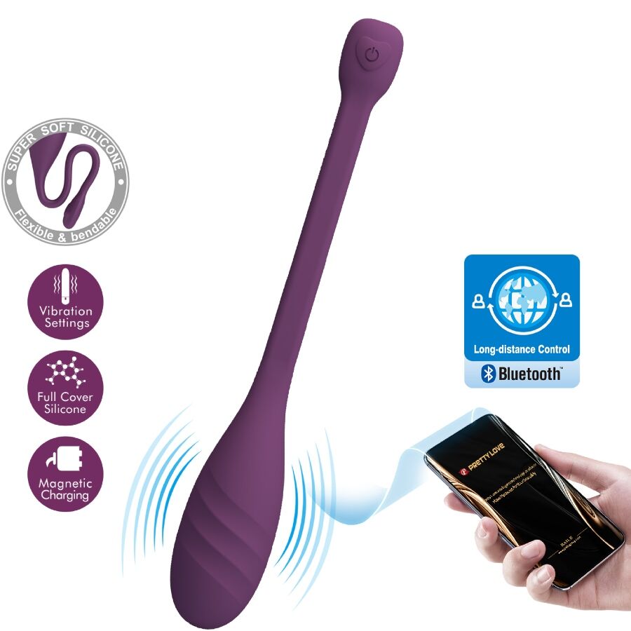 PRETTY LOVE – VIBRATORE CONTROLLATO DA APP LEVIATHAN VIOLA