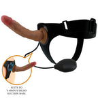 PRETTY LOVE – KYTON UNIVERSAL HARNESS SLIP CON DILDO SQUIRTING 19 CM MULATO