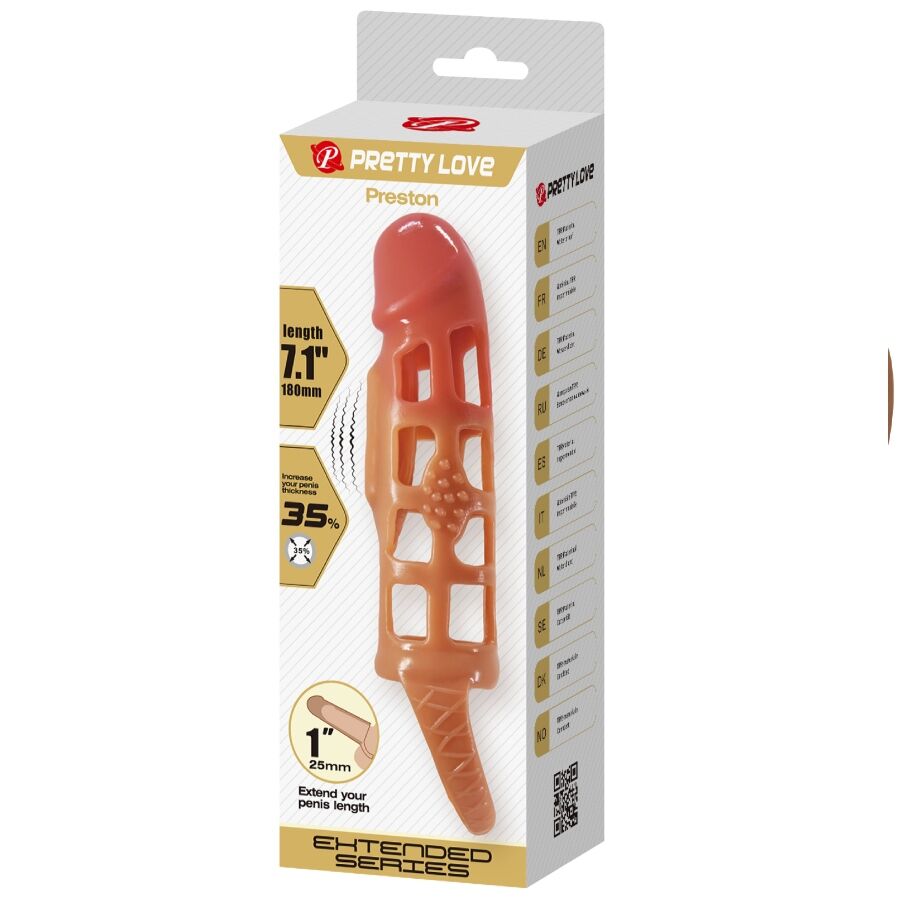 PRETTY LOVE – PRESTON VIBRANTE GUAINA PER PENE 18 CM