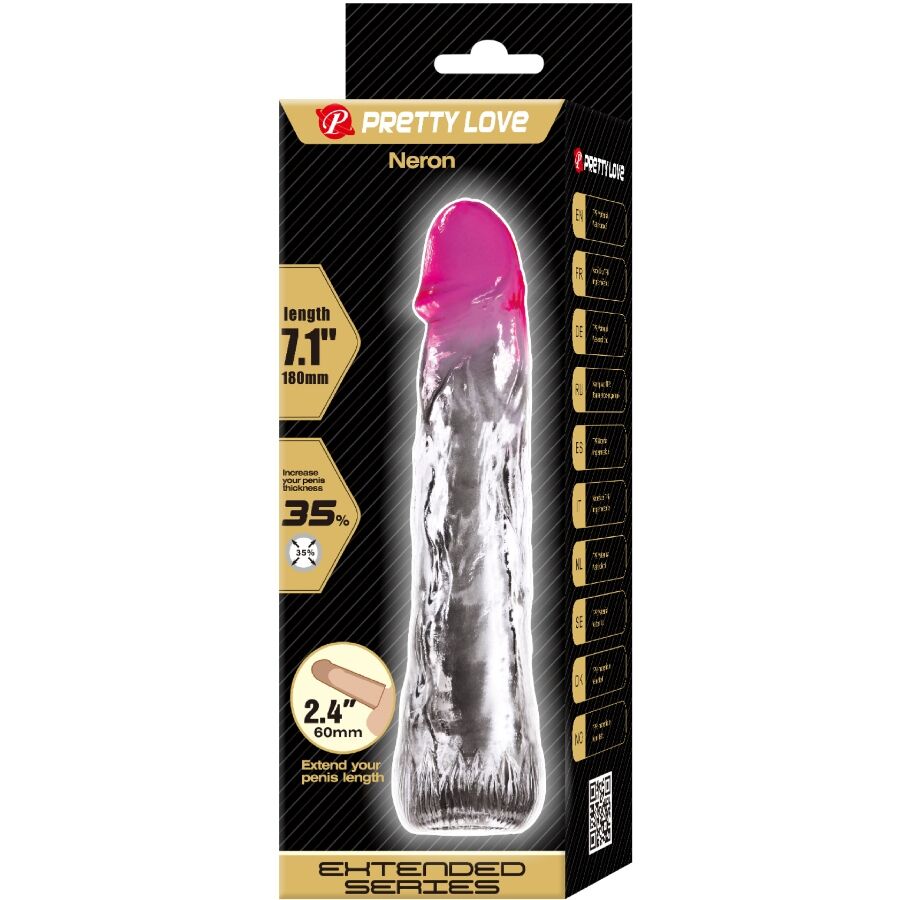 PRETTY LOVE – NERON REALISTICO 6 CM GUAINA DI ALLARGAMENTO PER PENE ROSA