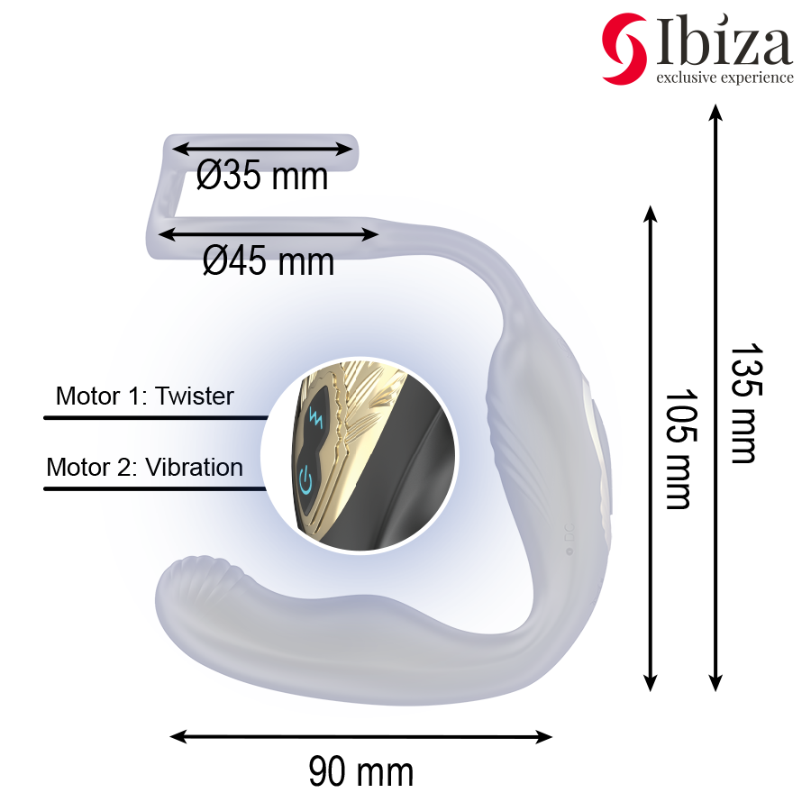 Ibiza Wiggle – Ferngesteuerter Vibrationsring mit Rotation