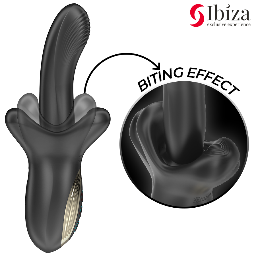 Ibiza – Vibrator with thrusting and biting effects