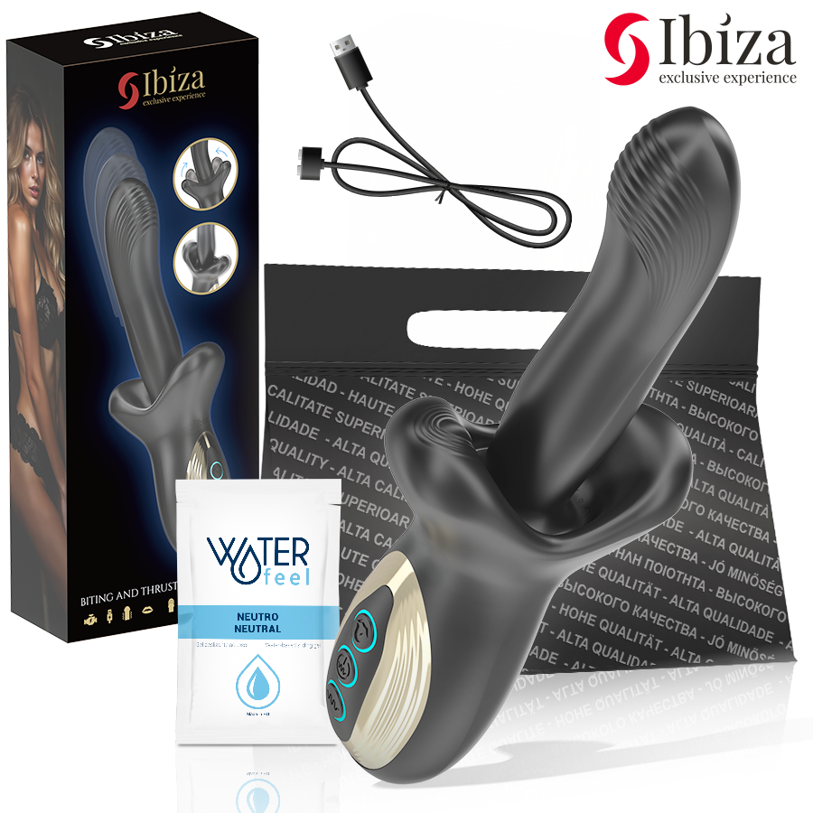 Ibiza – Vibrator with thrusting and biting effects
