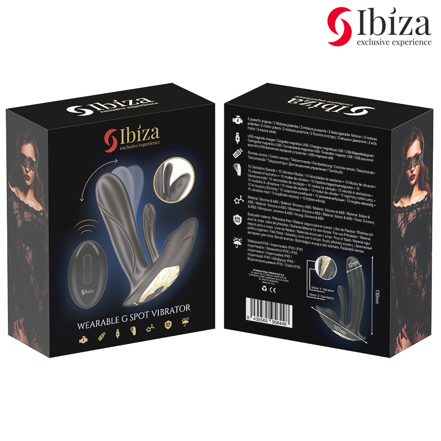 Ibiza – Tragbarer G-Punkt- und Klitoris-Vibrator mit Fernbedienung