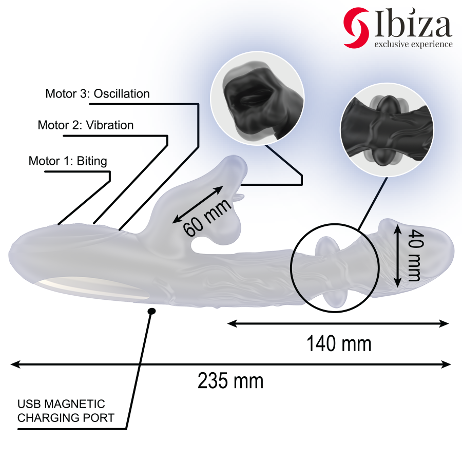 Ibiza – Clitoral stimulator with biting effect and rotation