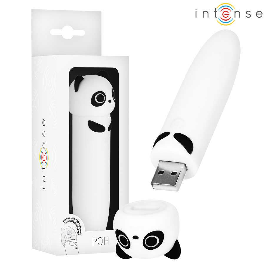 Intense Poh – Vibrierendes Bullet, Panda-Design, 10 cm