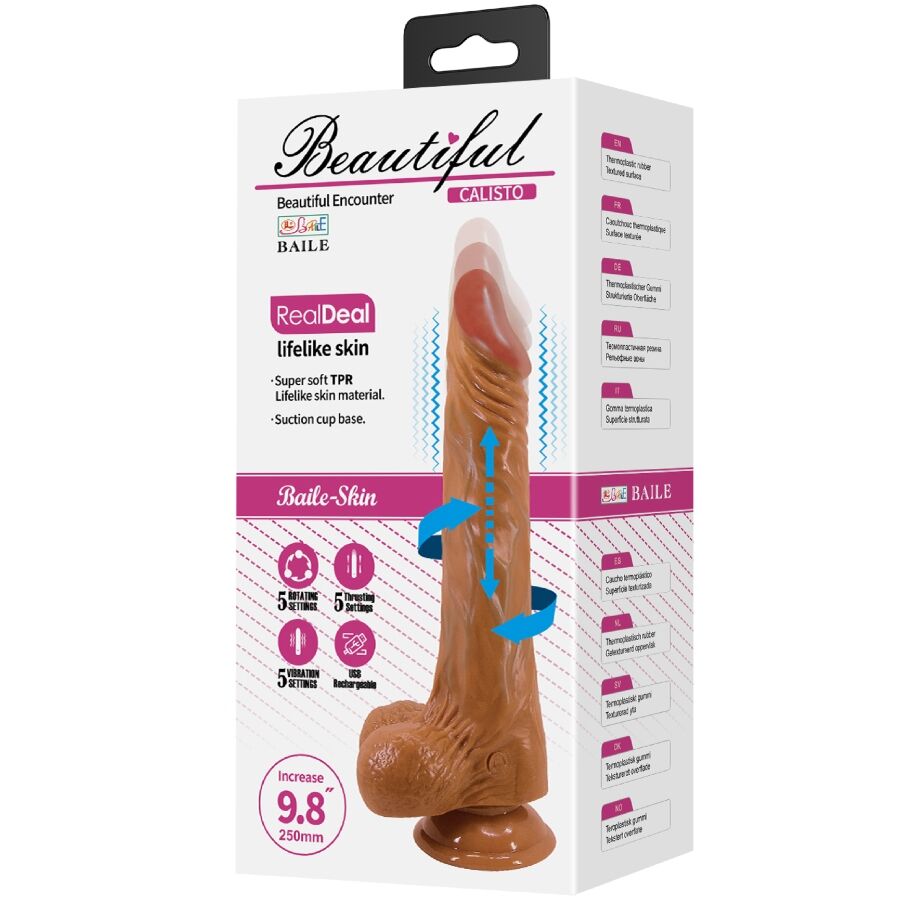 BAILE – CALISTO DILDO REALISTICO 24 CM CARNE
