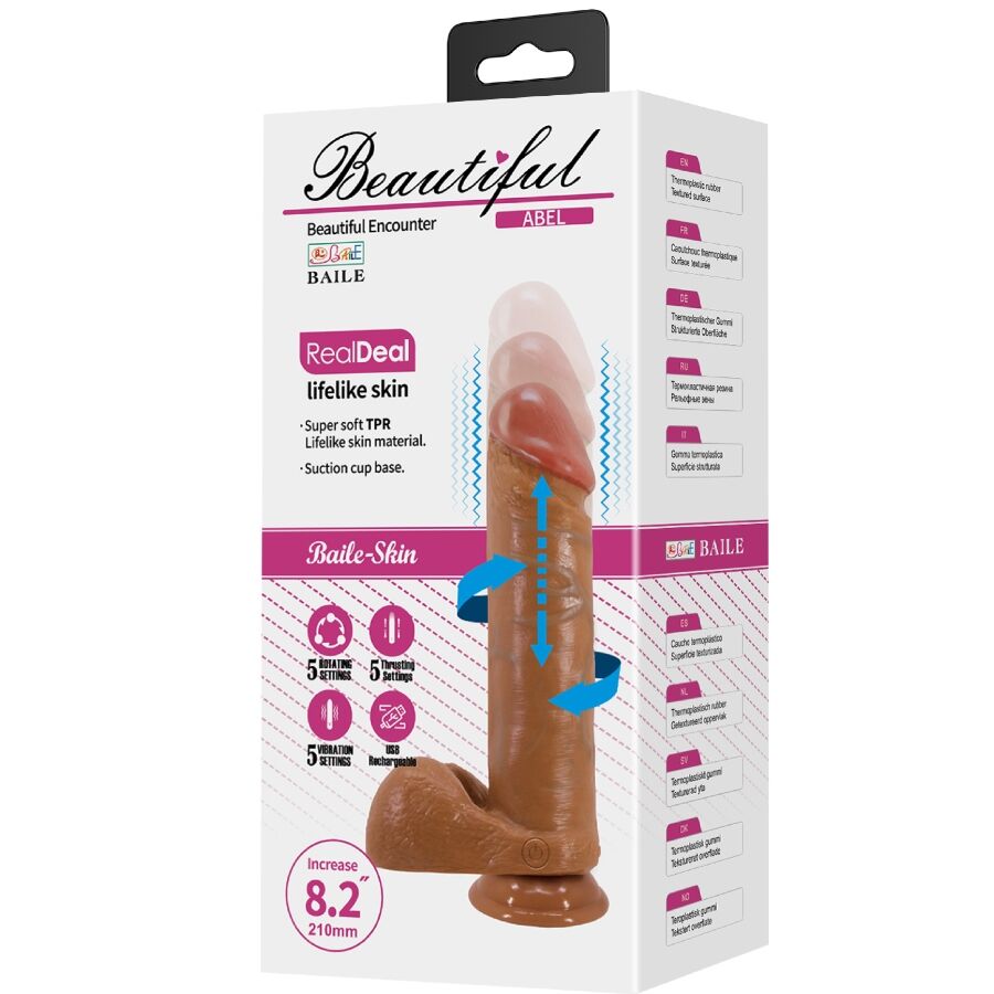 BAILE – ABEL DILDO REALISTICO 21 CM MULATTO