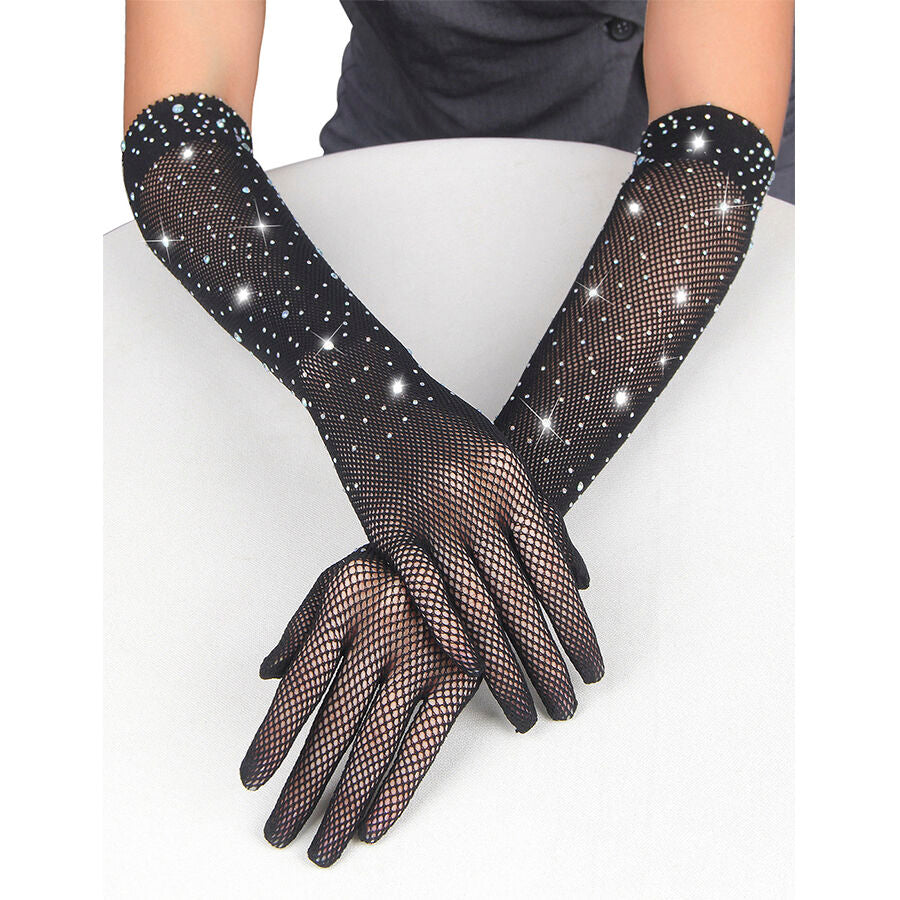 SUBBLIME – 957469SHINE GUANTI TRASPARENTI NERI S/M