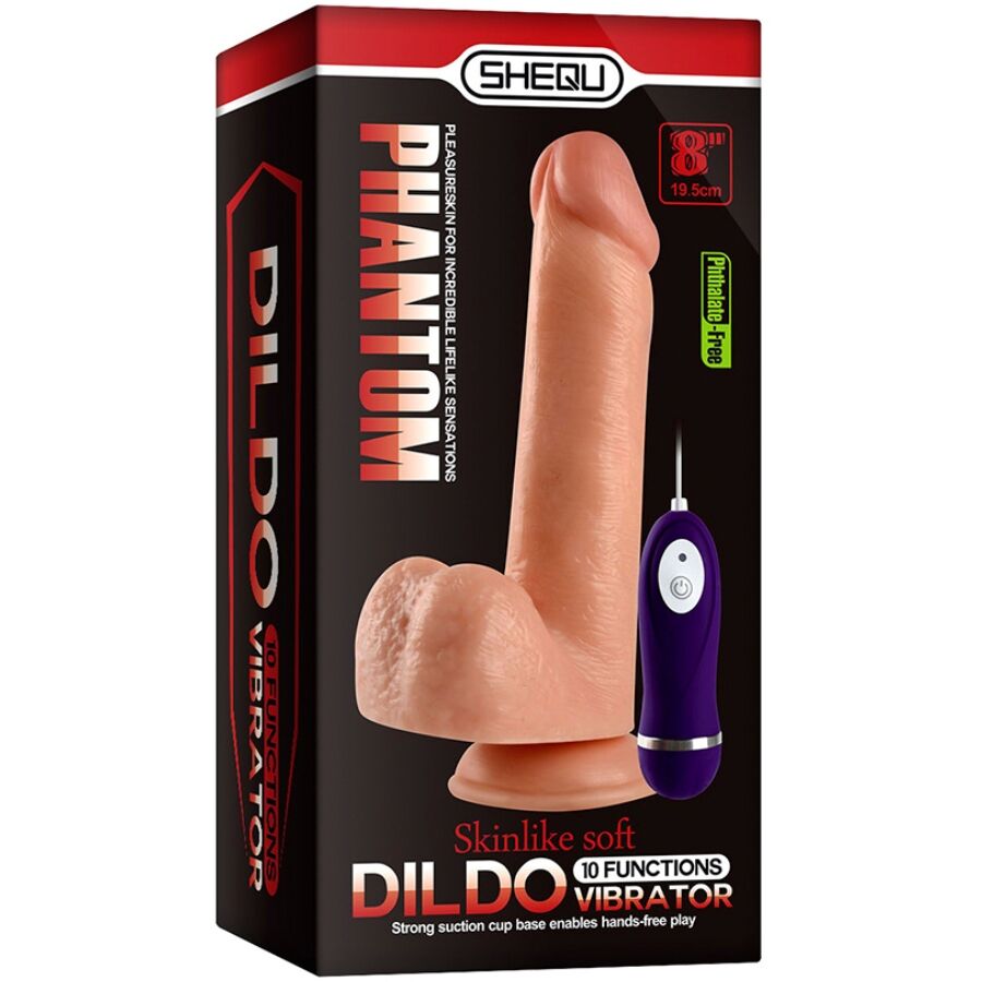 SHEQU – DILDO VIBRANTE PHANTOM CON TELECOMANDO 20 CM