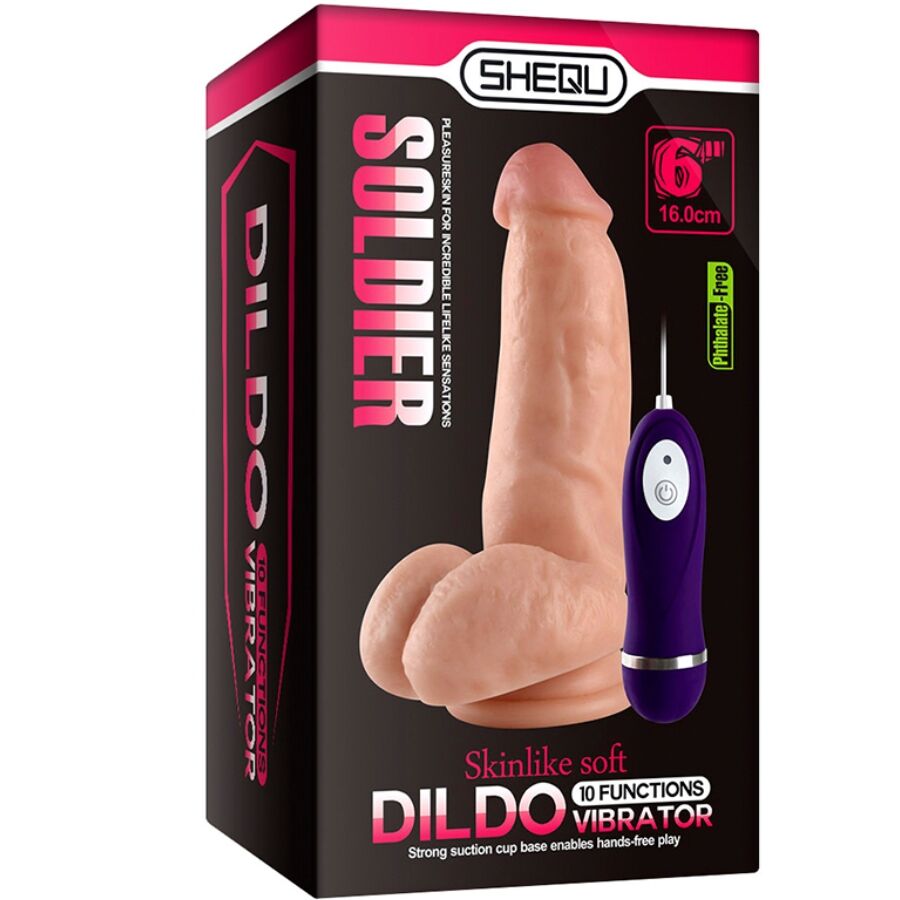 SHEQU – DILDO VIBRATORE SOLDATO CON TELECOMANDO 16 CM