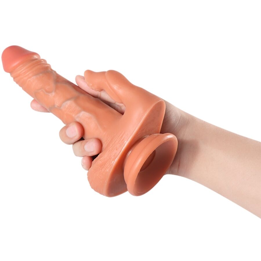SHEQU Julian – Dildo mit Klitorisstimulator, Vibration und Fernbedienung, 16 cm
