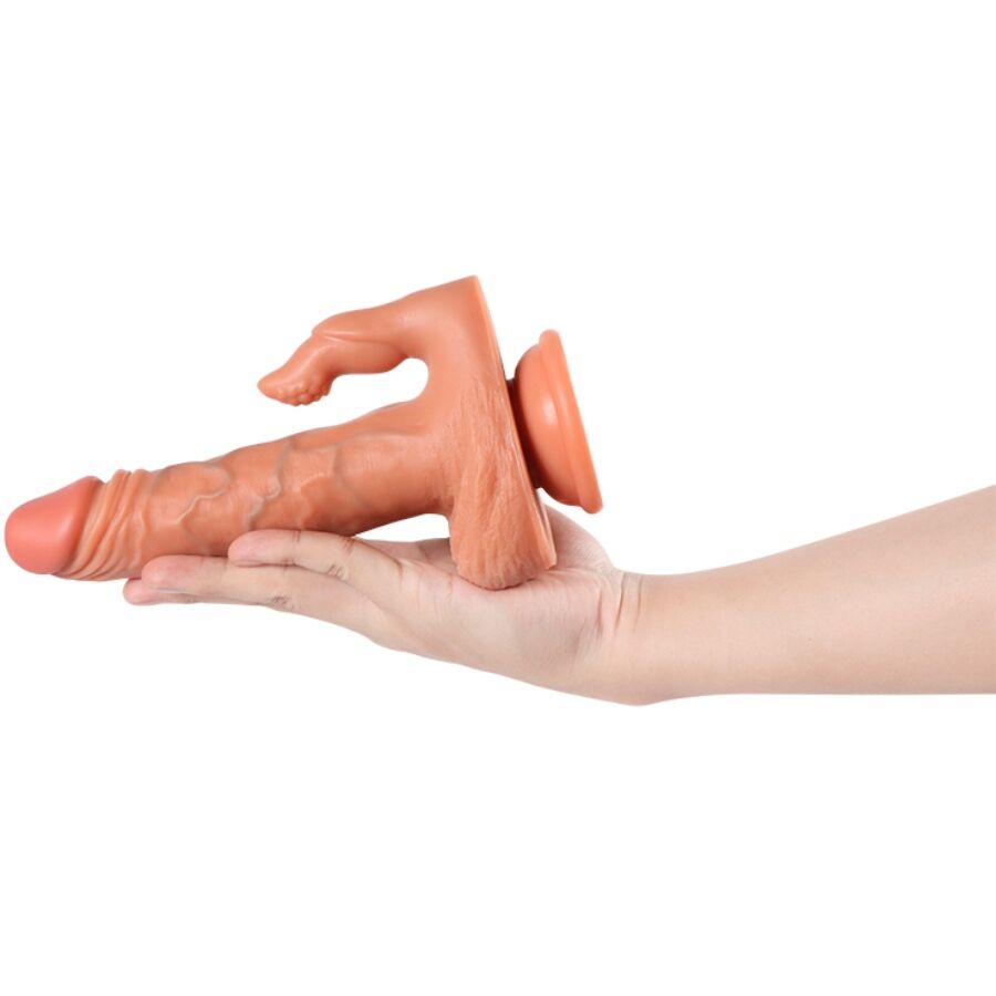 SHEQU Julian – Dildo mit Klitorisstimulator, Vibration und Fernbedienung, 16 cm