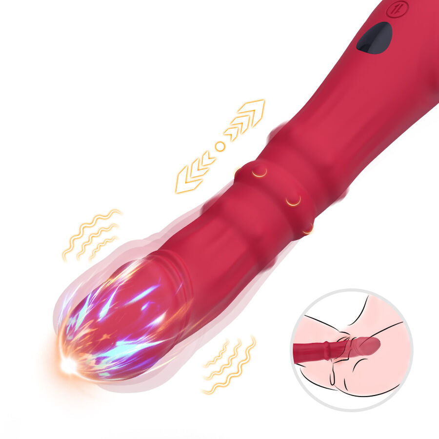 ARMONY – DILDO VIBRATEUR POINT A THERMO-RÉGLABLE ROUGE