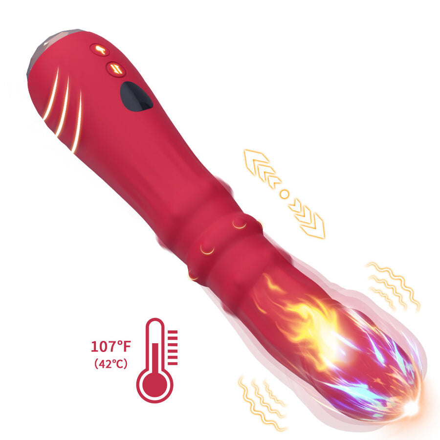 ARMONY – DILDO VIBRATEUR POINT A THERMO-RÉGLABLE ROUGE