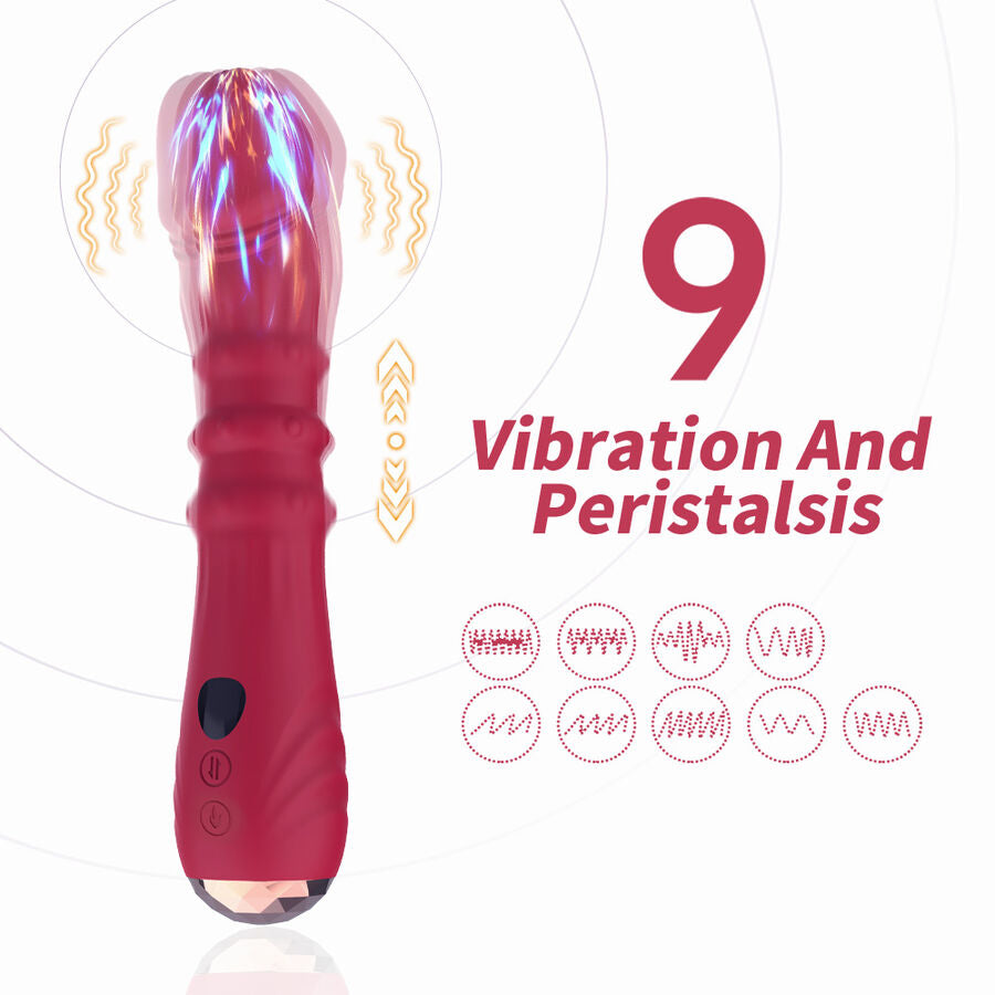 ARMONY – DILDO VIBRATEUR POINT A THERMO-RÉGLABLE ROUGE
