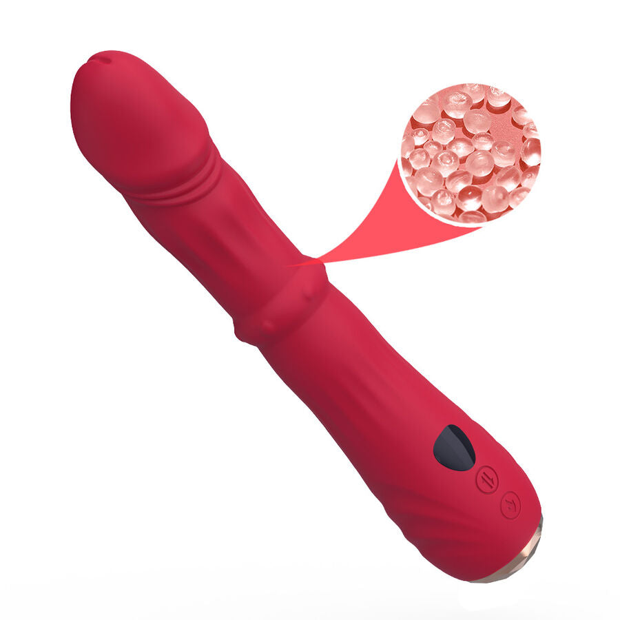 ARMONY – DILDO VIBRATEUR POINT A THERMO-RÉGLABLE ROUGE