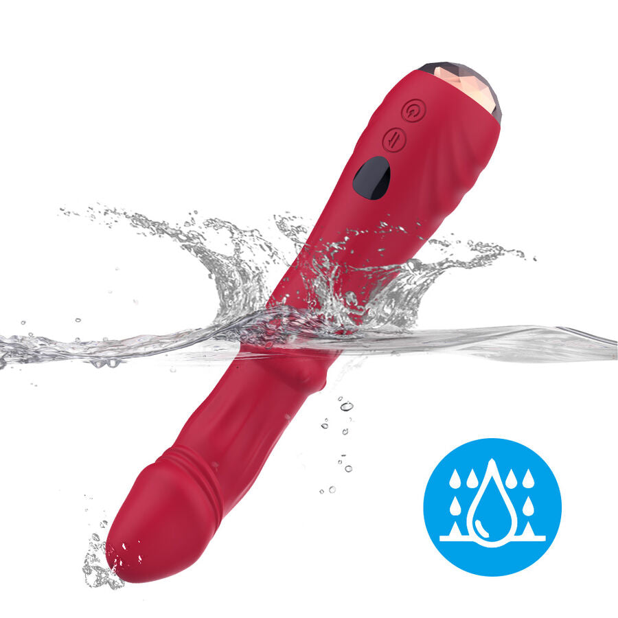 ARMONY – DILDO VIBRATEUR POINT A THERMO-RÉGLABLE ROUGE
