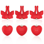 ARMONY – PINCES À TÉTONS MAGNÉTIQUES À VIBRATION FORME PAPILLON ROUGES