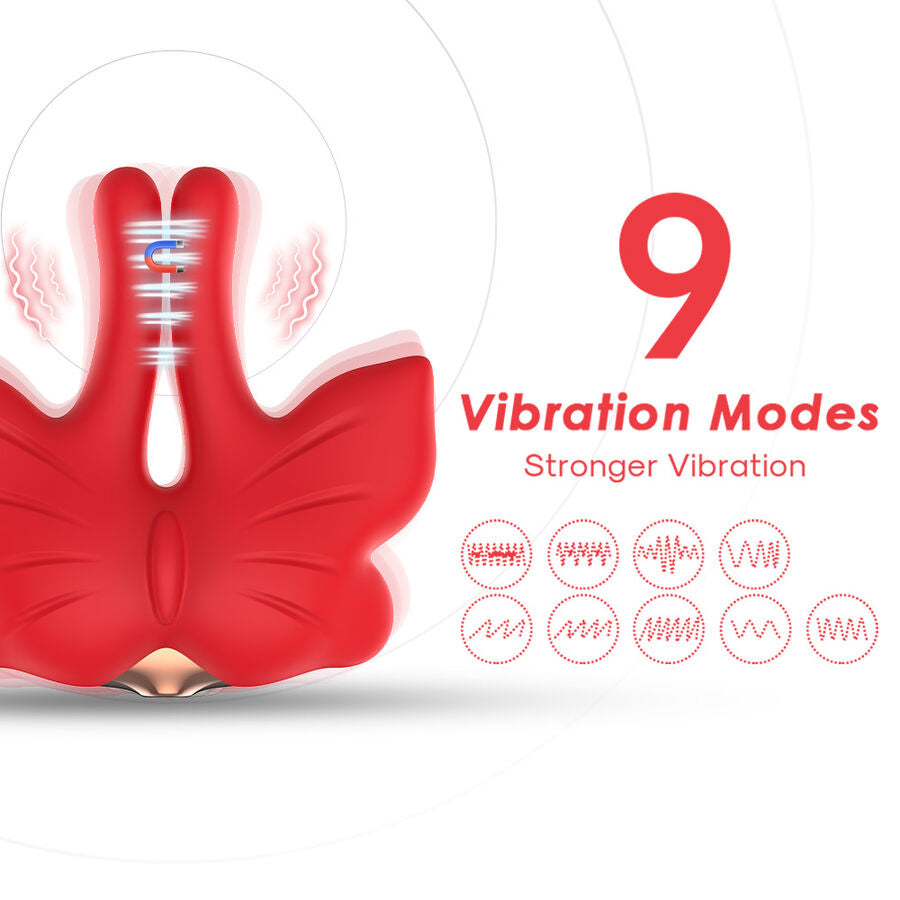 ARMONY – PINCES À TÉTONS MAGNÉTIQUES À VIBRATION FORME PAPILLON ROUGES