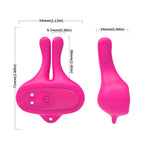 ARMONY – Magnetische Nippelklemmen mit Vibration, Kaninchenform, Rosa