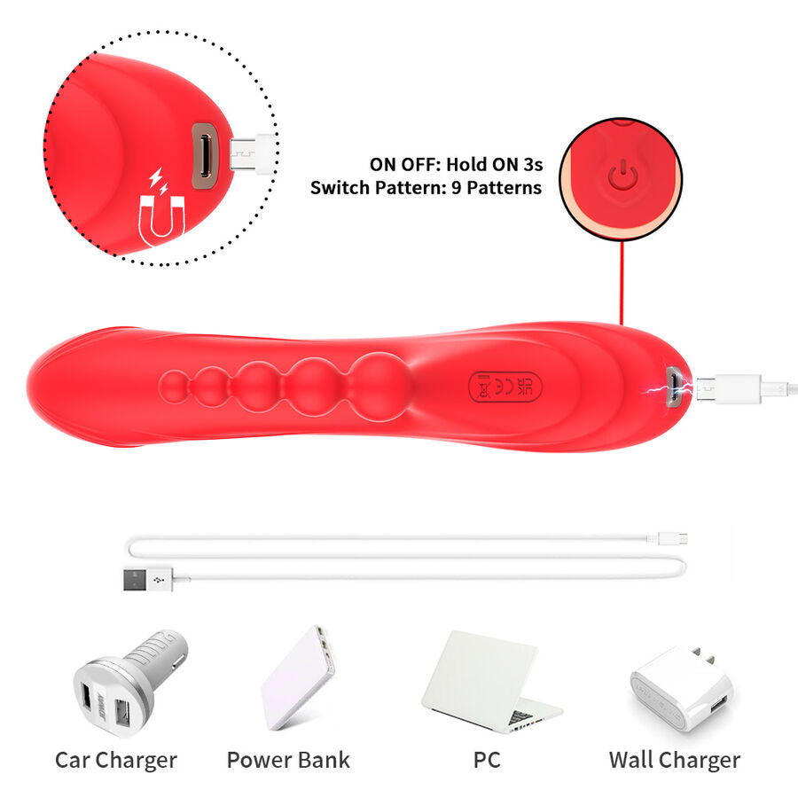 ARMONY – G-SPOT AND CLITORIS STIMULATOR VIBRATOR RED