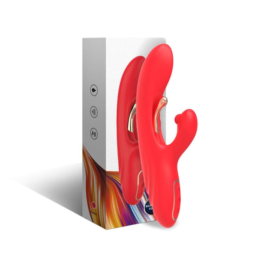 ARMONY – VIBRATEUR STIMULATEUR POINT G ET CLITORIS AVEC LANGUE OSCILLANTE ROUGE