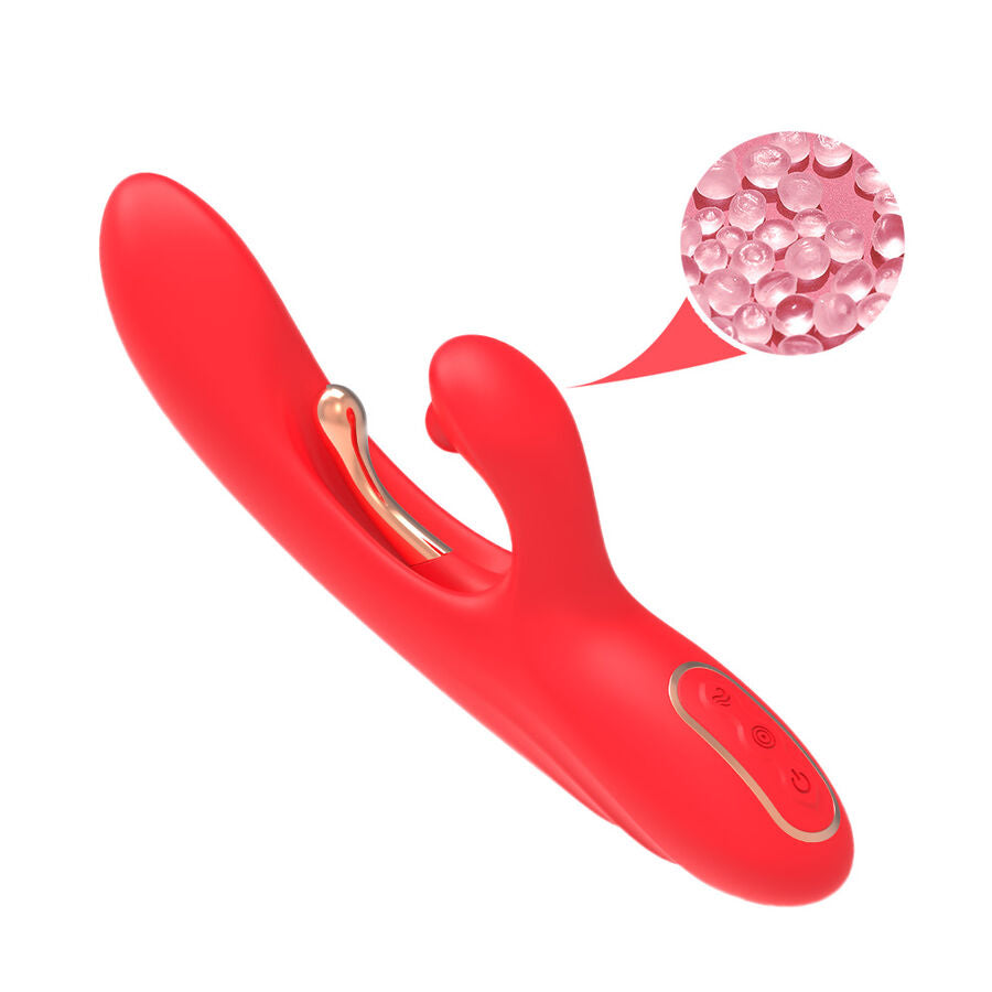 ARMONY – VIBRATEUR STIMULATEUR POINT G ET CLITORIS AVEC LANGUE OSCILLANTE ROUGE