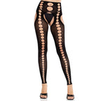 LEG AVENUE – BAS OPAQUES SANS COUTURE ET SANS BRETELLES NOIRS