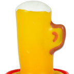 CONDOMERIE – PRÉSERVATIFS FANTAISIE PEINTS À LA MAIN VERRE DE BIÈRE