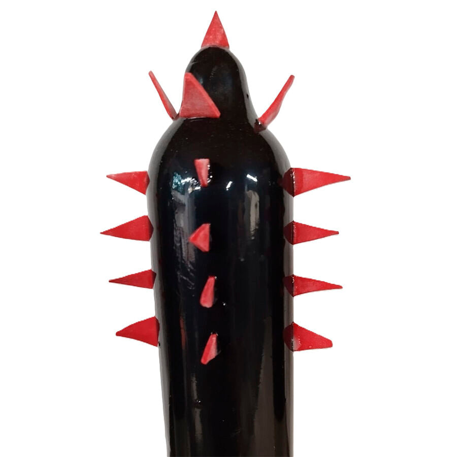 CONDOMERIE – PRÉSERVATIFS FANTAISIE PEINTS À LA MAIN CACTUS NOIR XL