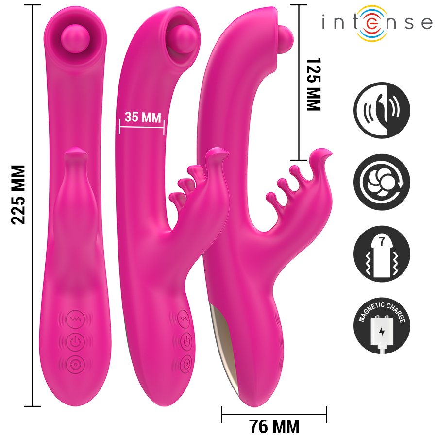 Intense Christina – Multifunktions-Rabbit-Vibrator, 22,5 cm, rosa