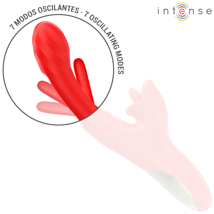 INTENSE – JESSICA MULTIFUNCTION VIBRATOR CLITORIS STIMULATION 24.8 CM RED