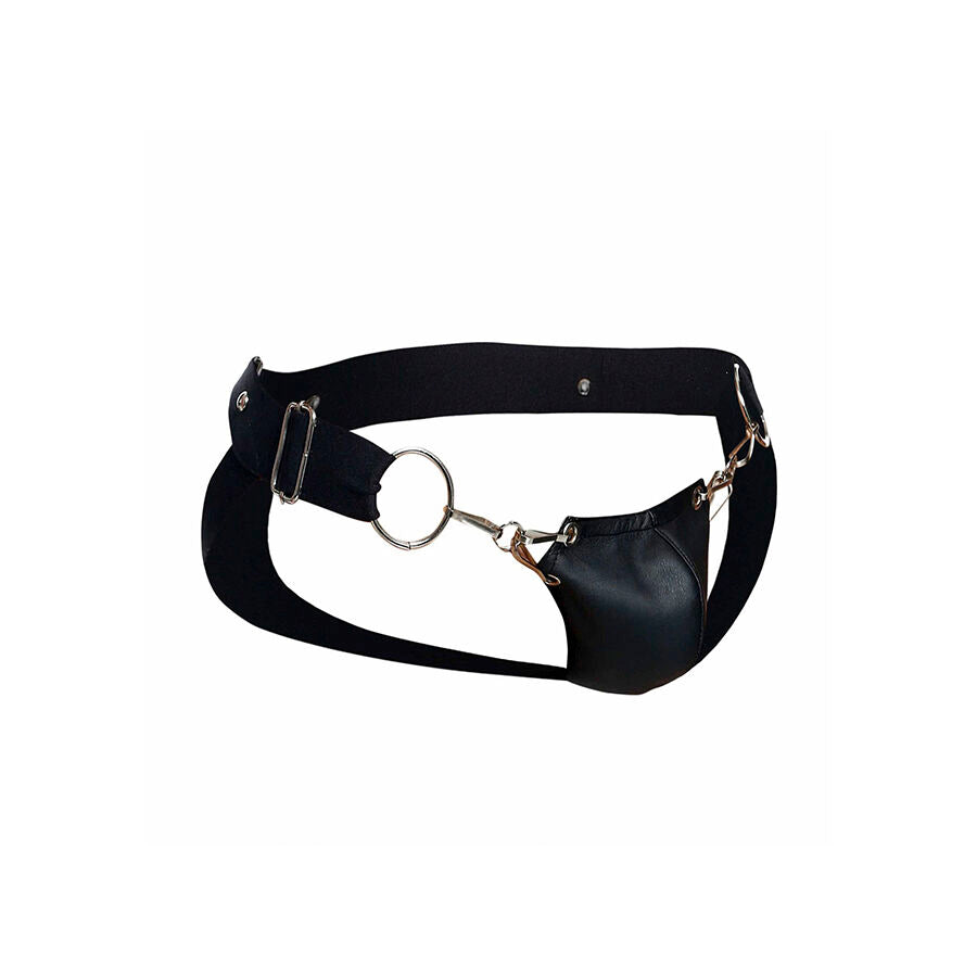 MOB Dungeon – Jockstrap con stampa nera, taglia unica