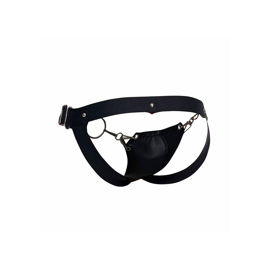 MOB Dungeon – Jockstrap con stampa nera, taglia unica