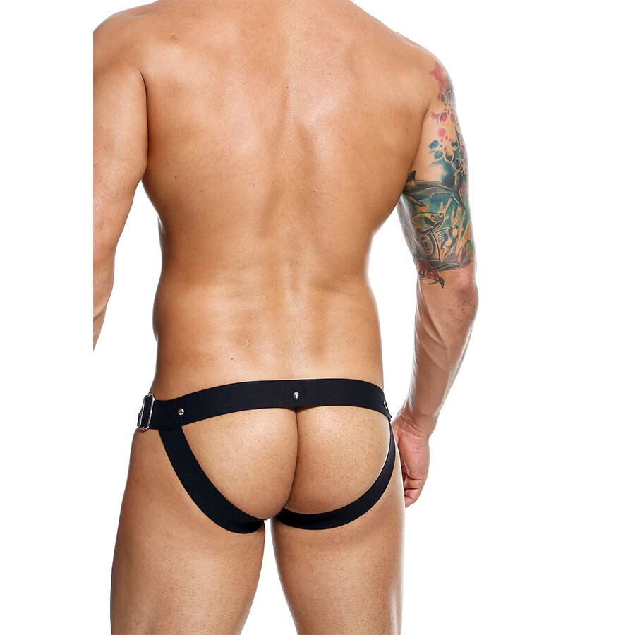 MOB Dungeon – Jockstrap con stampa nera, taglia unica