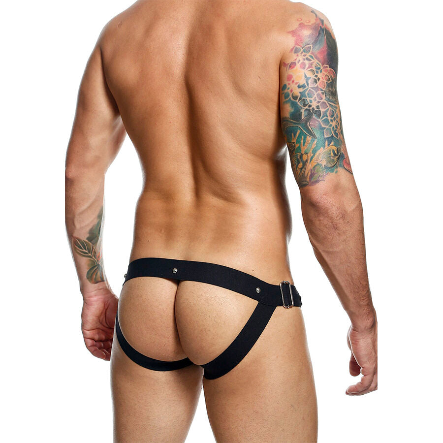 MOB Dungeon – Jockstrap con stampa nera, taglia unica