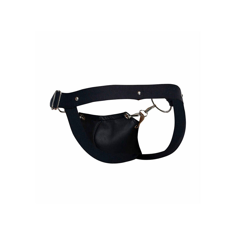 MOB Dungeon – Jockstrap con stampa nera, taglia unica
