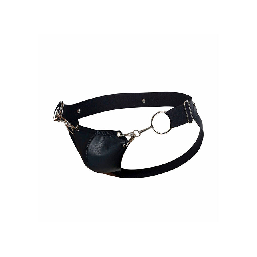 MOB Dungeon – Jockstrap con stampa nera, taglia unica