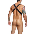 MOB Dungeon – Black back harness with cross, one size