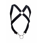 MOB Dungeon – Black back harness with cross, one size